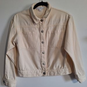 And Now This Cream Cropped Jean Jacket XSmall